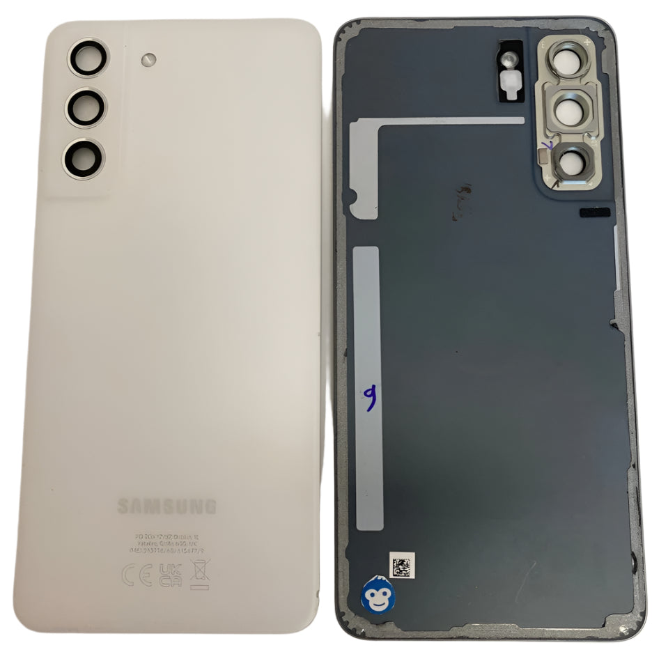 BACK BATTERY REAR COVER PANEL CAMERA LENS SAMSUNG GALAXY S21 FE G990 White - GRADE AB