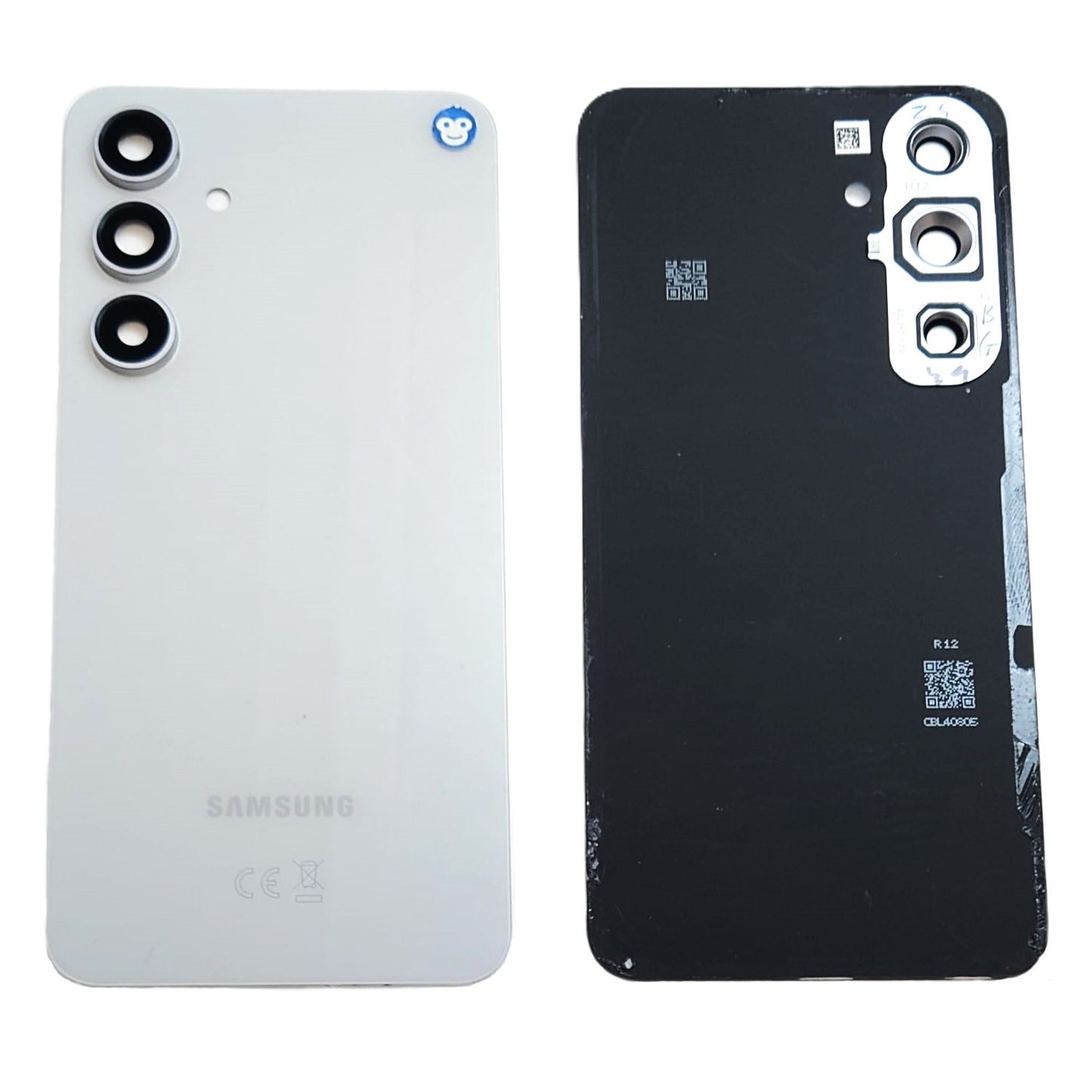 Back Battery Cover Samsung Galaxy S721 S24 FE White Camera Lens - GRADE AB