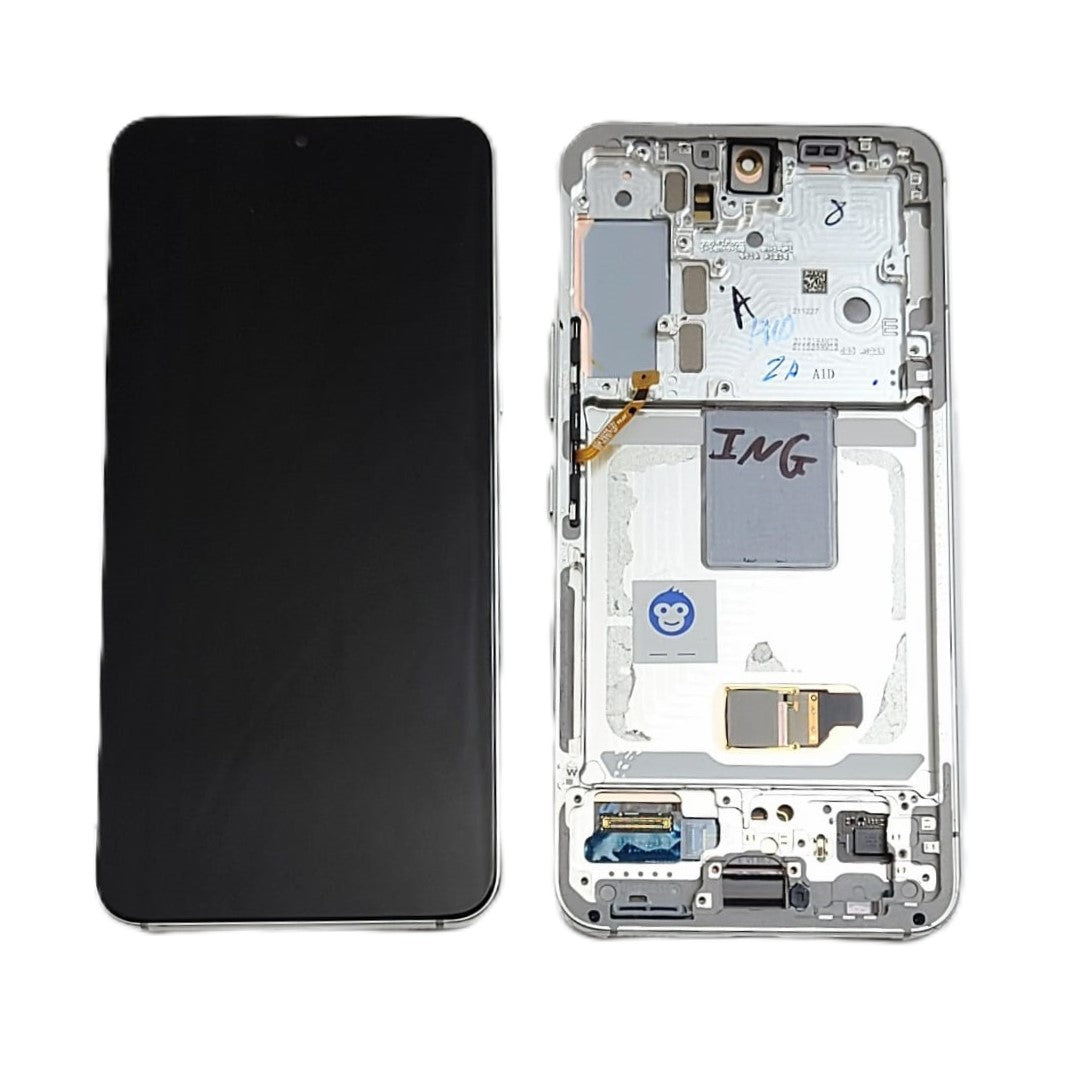 USED LCD SCREEEN DISPLAY SAMSUNG GALAXY S22 S901 WHITE - GRADE AB
