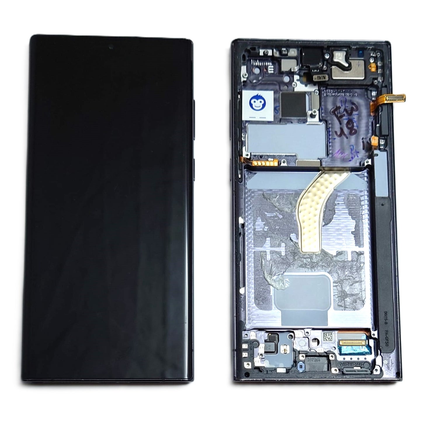 USED LCD SCREEEN DISPLAY SAMSUNG GALAXY S22 ULTRA S908 BLACK - GRADE BC