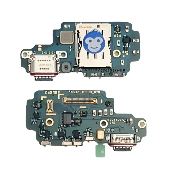 CHARGER PORT TYPE-C SIM READER FLEX SAMSUNG GALAXY S23 ULTRA S918 - NEW