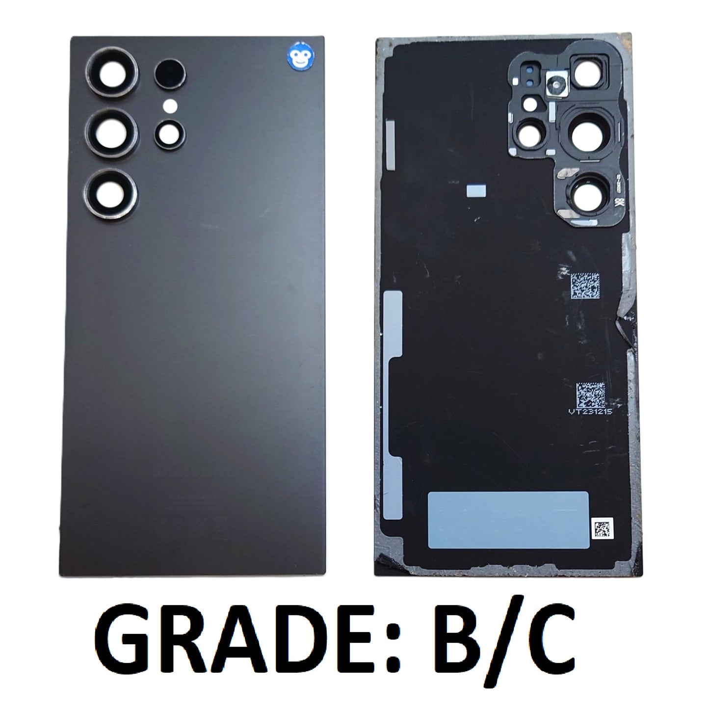 BACK BATTERY REAR COVER PANEL CAMERA LENS SAMSUNG GALAXY S24 ULTRA S928 TITANIUM BLACK - GRADE BC