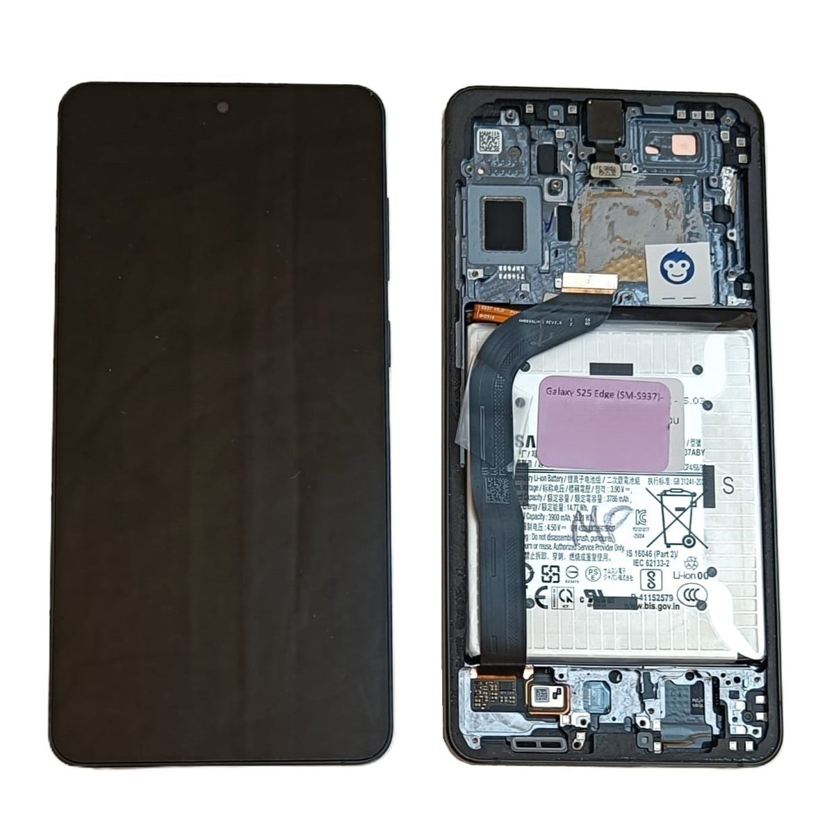 LCD SCREEN DISPLAY SAMSUNG GALAXY S25 EDGE S937 TITANIUM JETBLACK (EU / US / UK VERSION) - GRADE AB