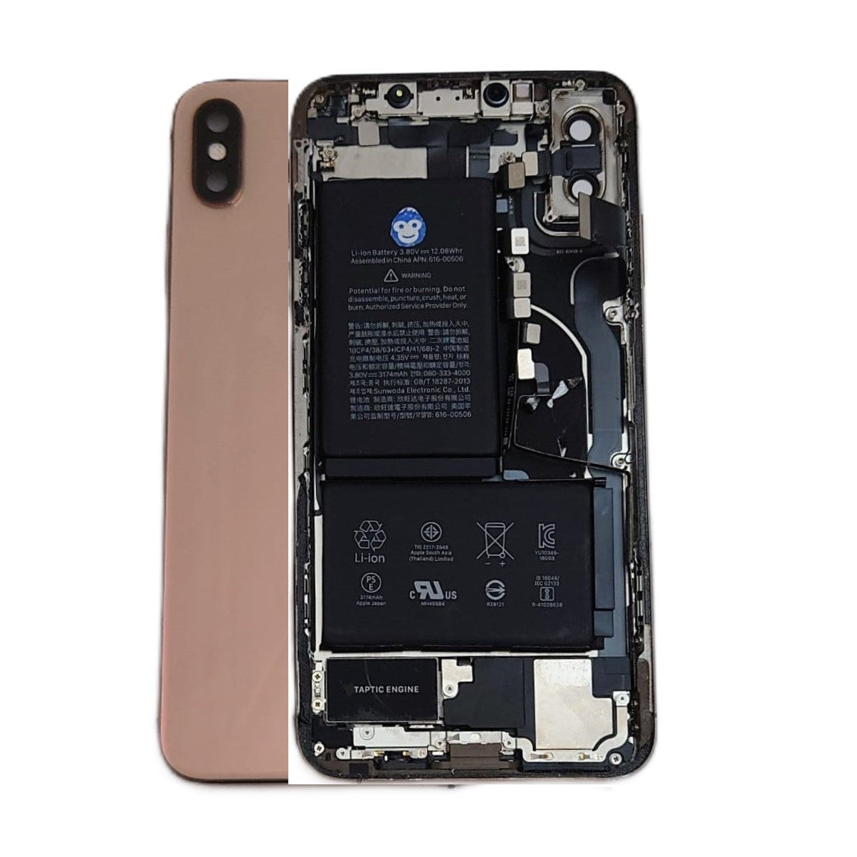 CHASSIS HOUSING FRAME IPHONE XS MAX WITH PARTS GOLD - GRADE AB