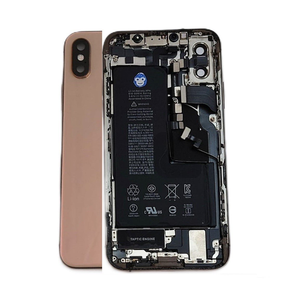 CHASSIS HOUSING FRAME IPHONE XS WITH PARTS GOLD - GRADE AB