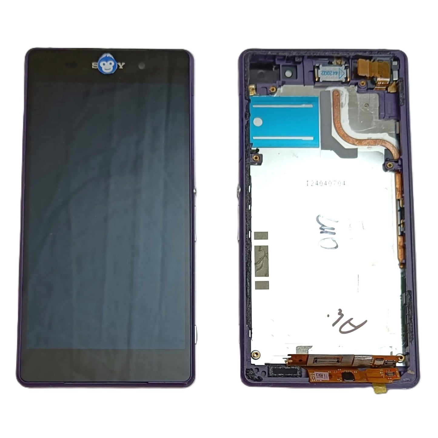 LCD SCREEN IN FRAME SONY XPERIA Z2 PURPLE - GRADE AB