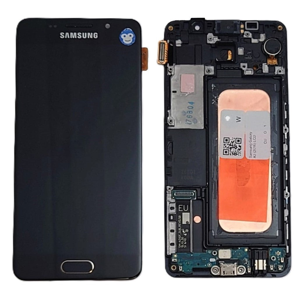 LCD SCREEN DISPLAY Samsung Galaxy A3 (2016) A310 BLACK - GRADE AB