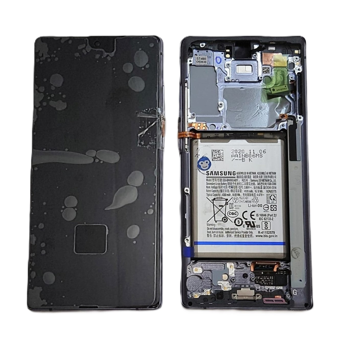 LCD Screen Display SAMSUNG GALAXY NOTE 20 N980 N981 GREY W/BATTERY - NEW