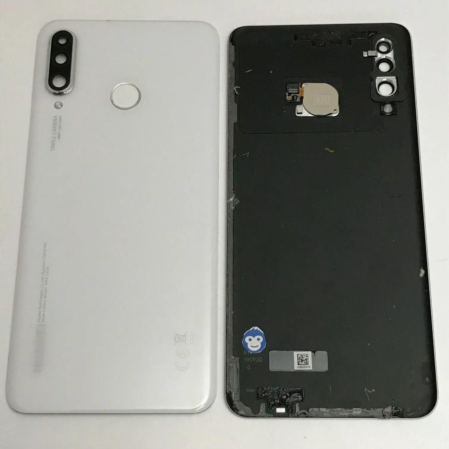 Back Battery Cover Huawei P30 lite 2019 Camera lens White - GRADE AB
