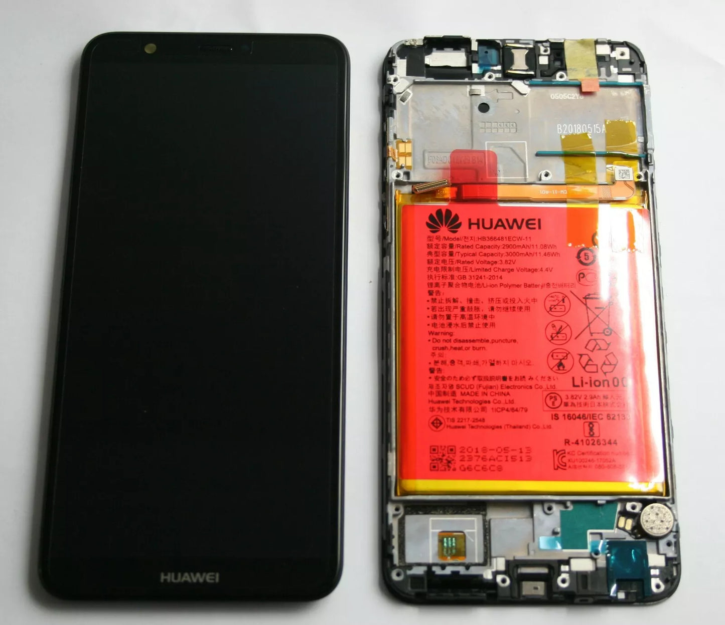 LCD display screen Huawei P Smart 2017 in frame Black - NEW