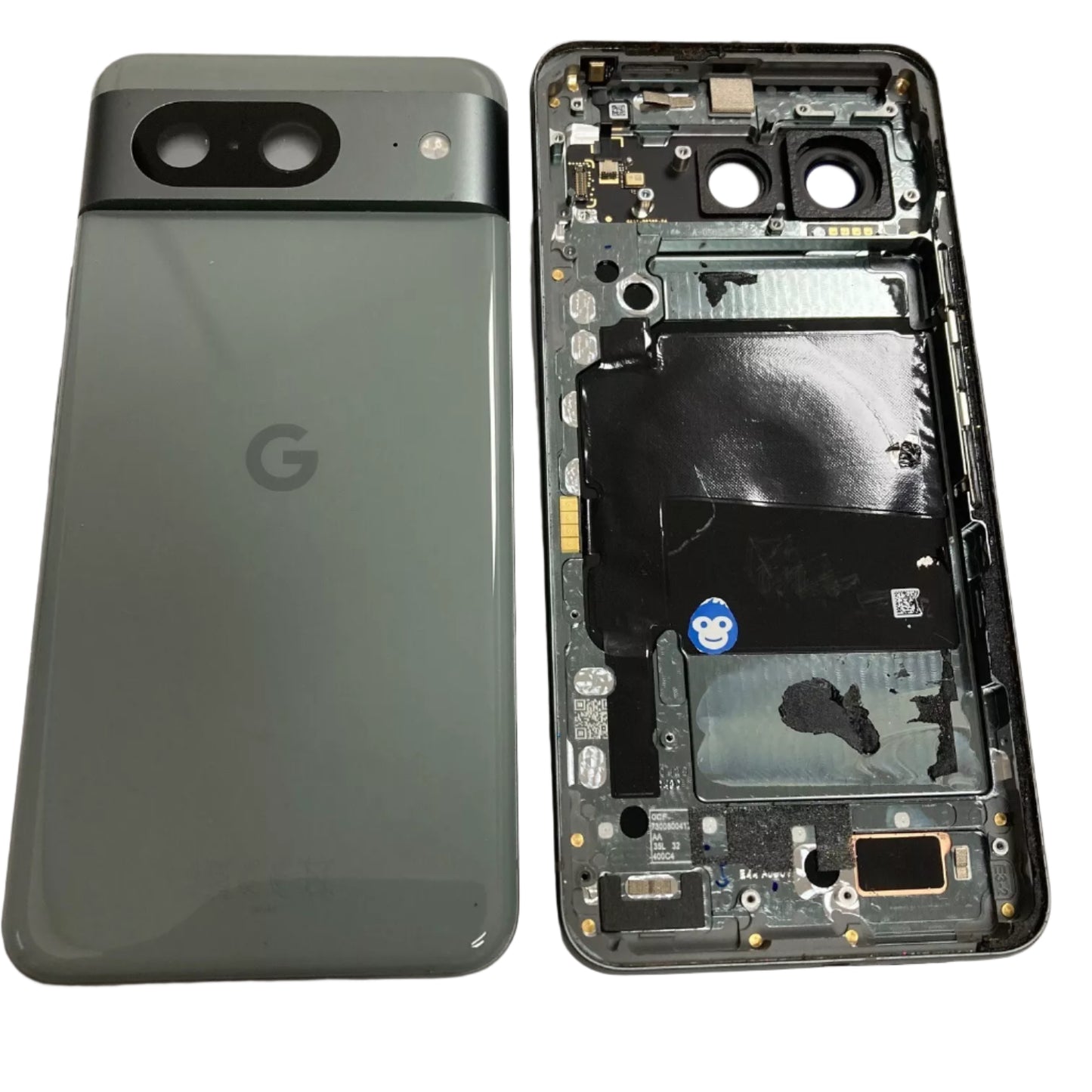 BACK HOUSING CHASSIS CAMERA LENS GOOGLE PIXEL 8 HAZEL (DARK GREEN/GREY) - GRADE AB