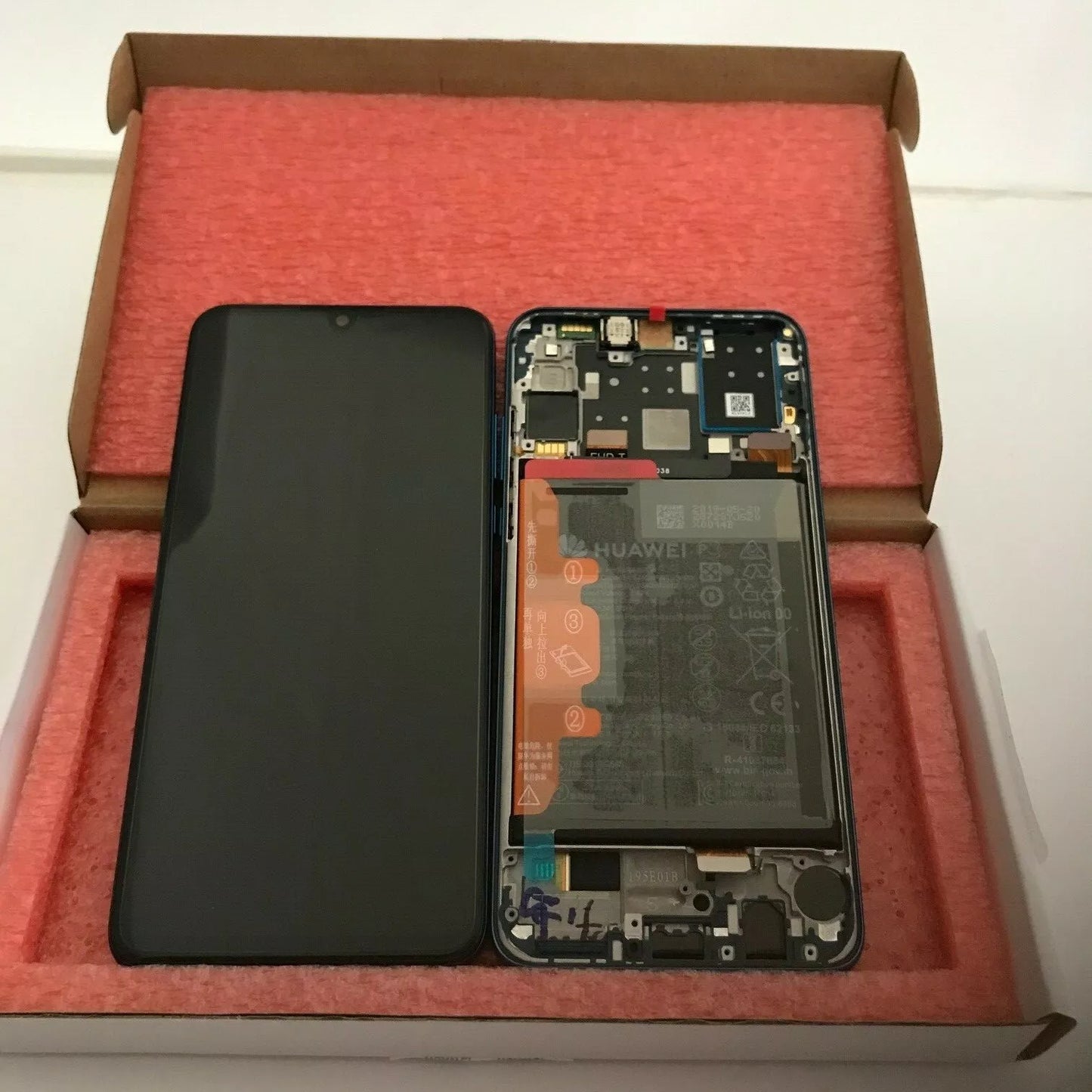 LCD display screen Huawei P30 Lite 2019 in frame Blue - NEW