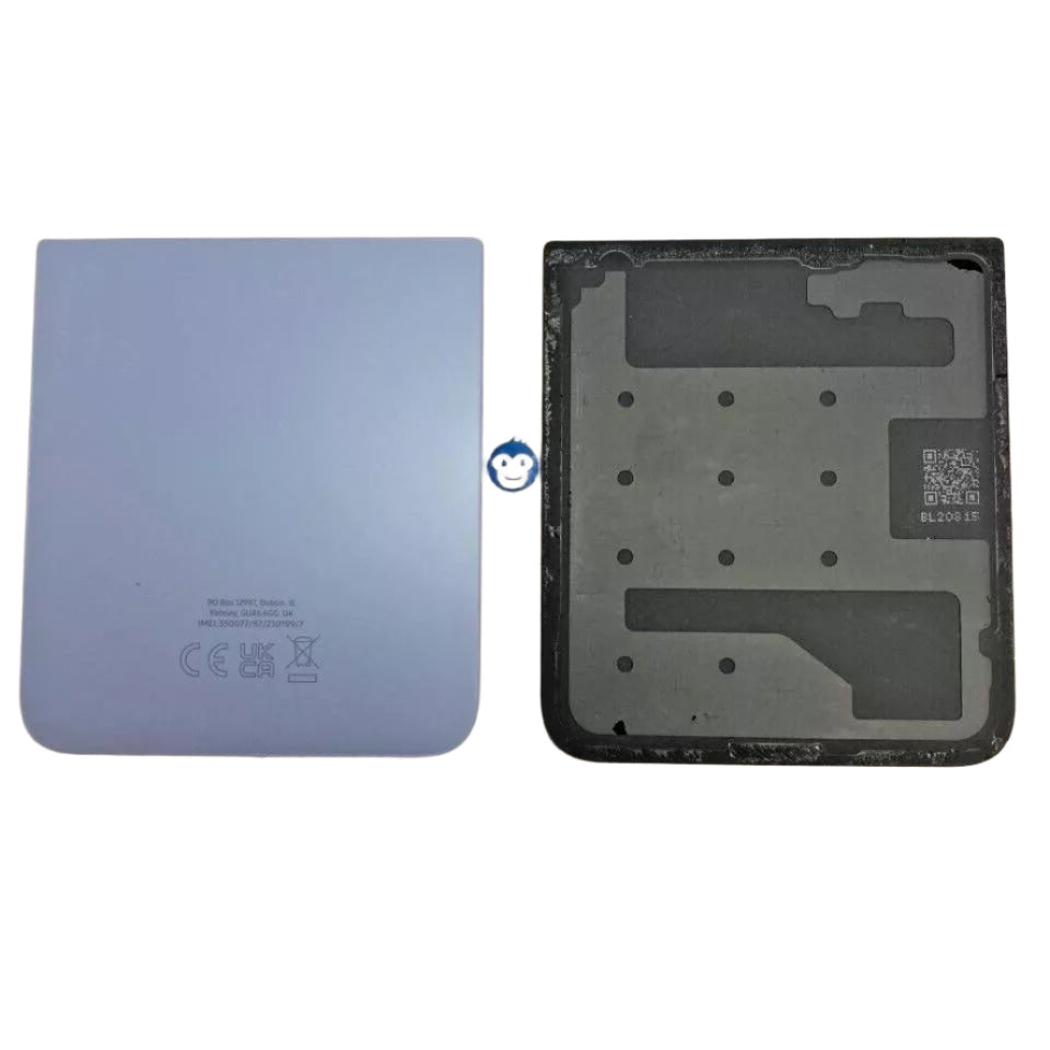 BACK BATTERY LOWER REAR COVER FOR SAMSUNG GALAXY Z FLIP4 5G F721 BLUE - GRADE AB