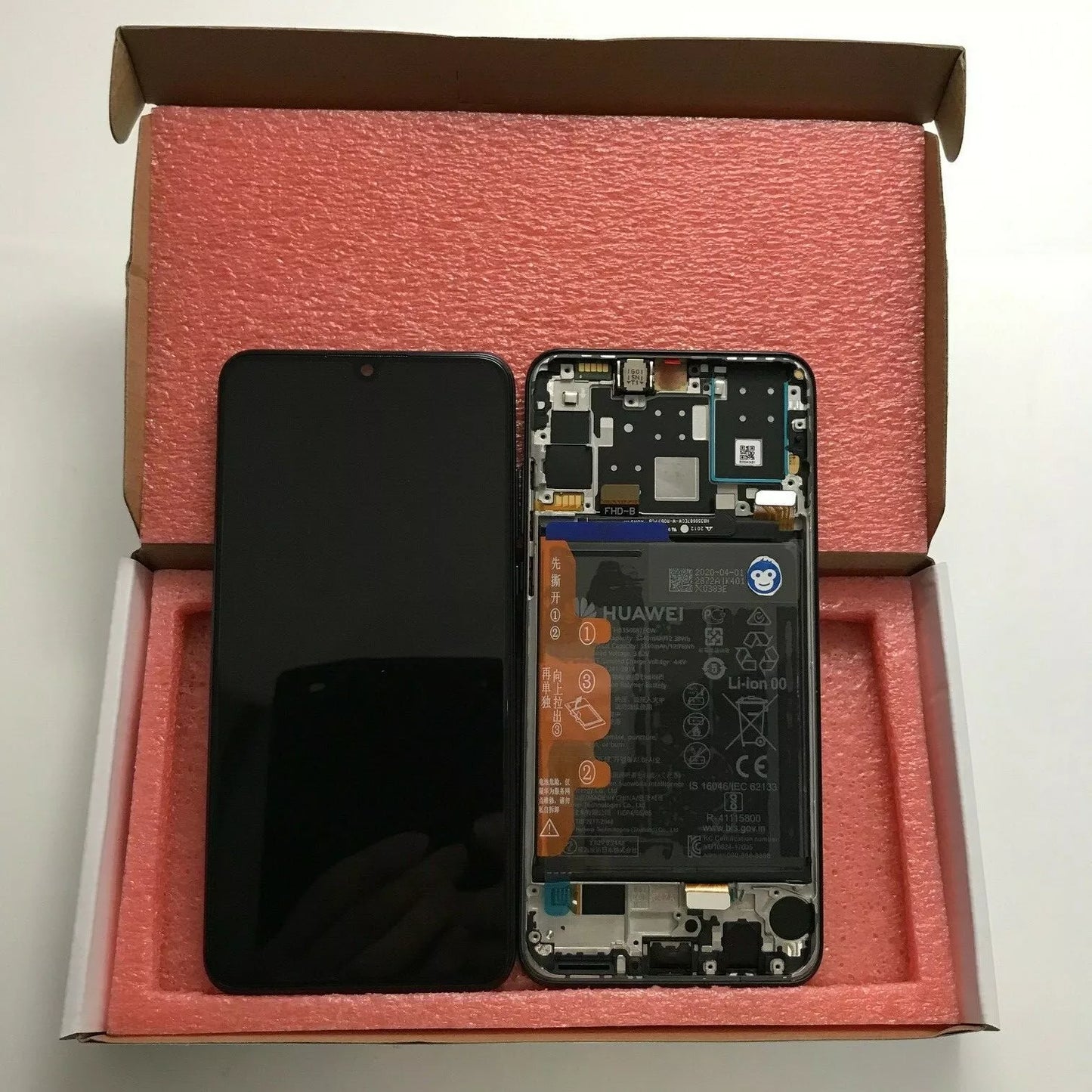 LCD display screen Huawei P30 Lite in frame Black (32MP FRONT CAMERA VERSION) 02352PJM - NEW