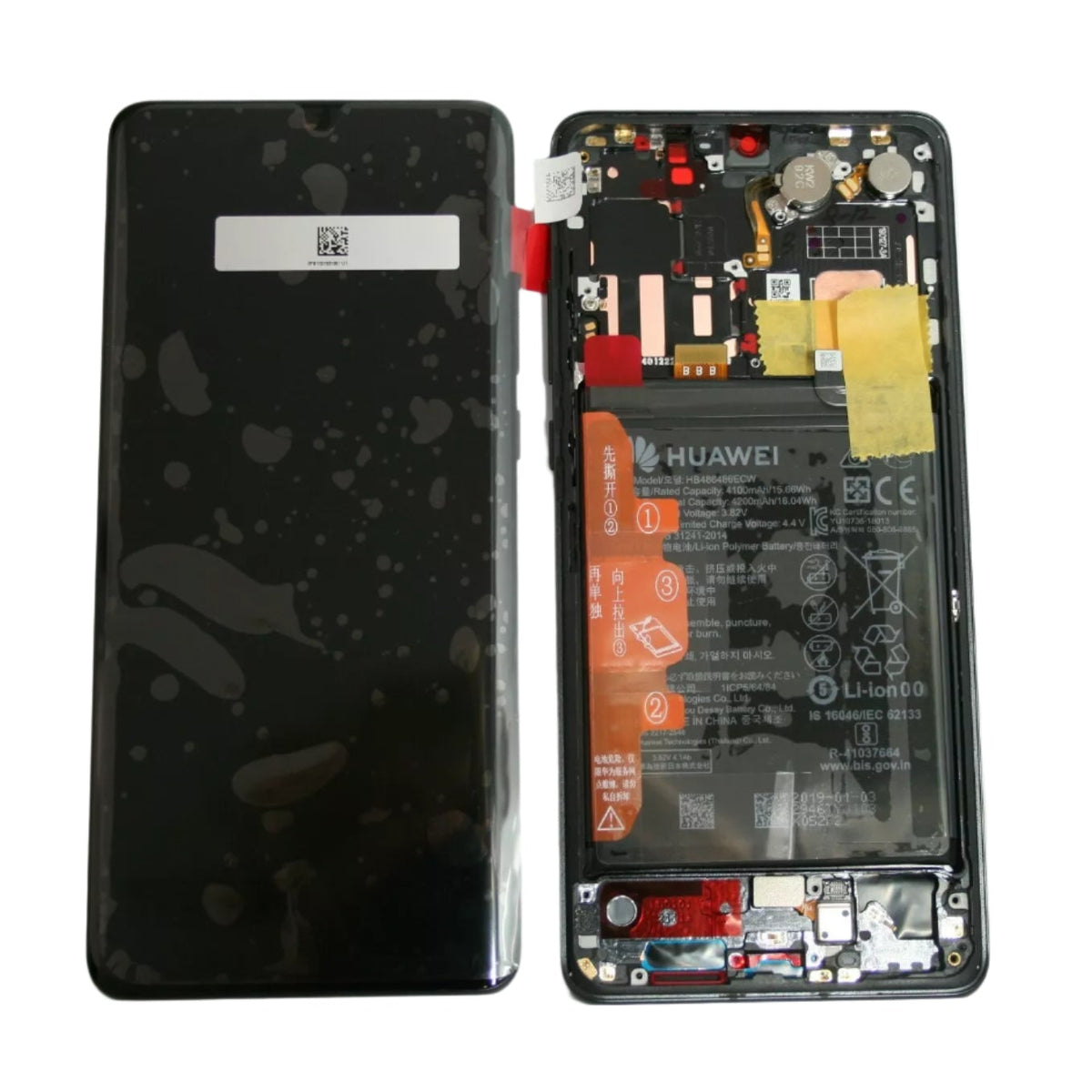 LCD display screen Huawei P30 Pro in frame Black 02355MUL - NEW
