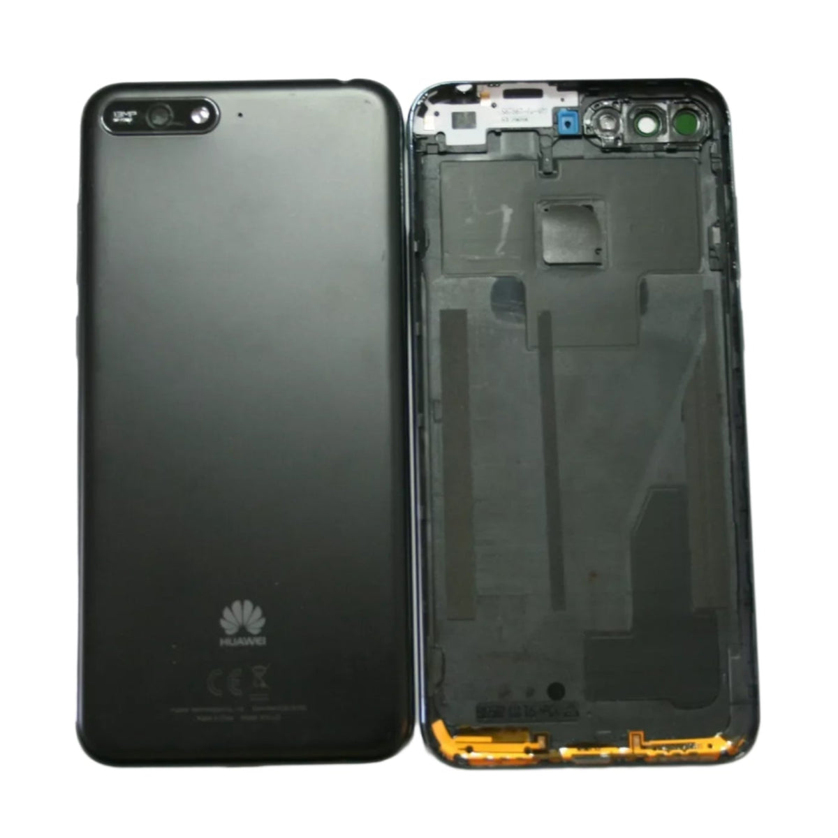Huawei Y6 2018 Battery Back Cover Rear Housing Case Camera Lens Black - GRADE AB