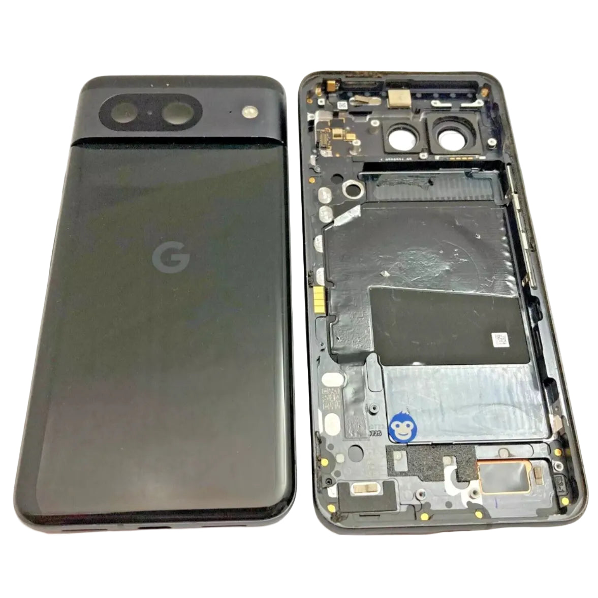 BACK HOUSING CHASSIS CAMERA LENS GOOGLE PIXEL 8 OBSIDIAN (BLACK) - GRADE AB