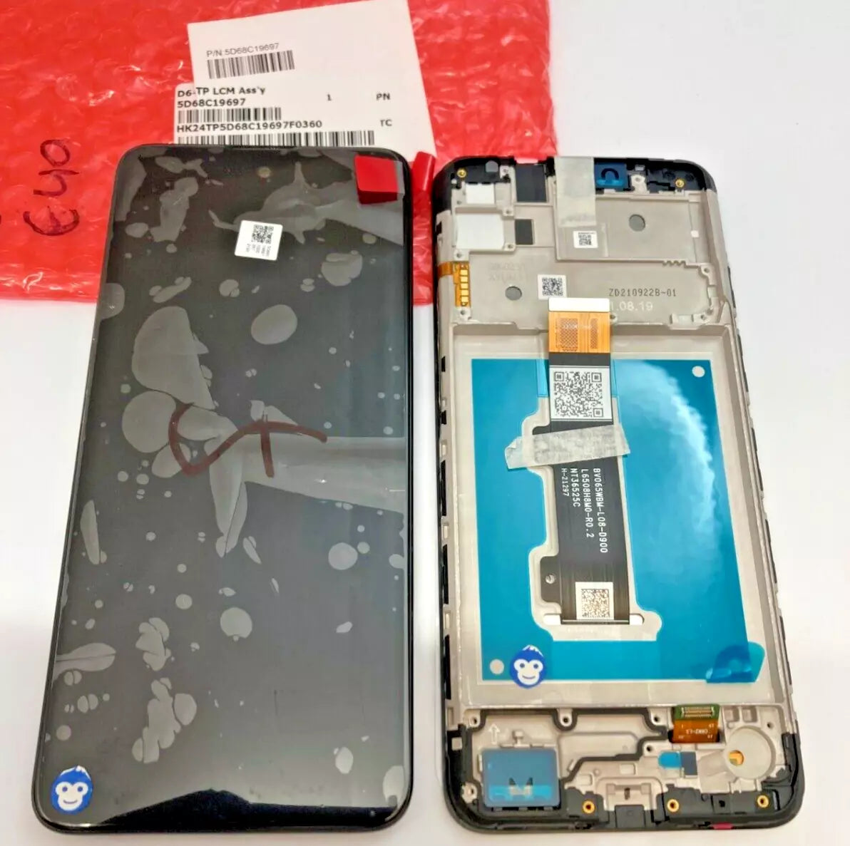 LCD SCREEN DISPLAY WITH FRAME MOTOROLA E30 E40 BLACK XT2159 - NEW