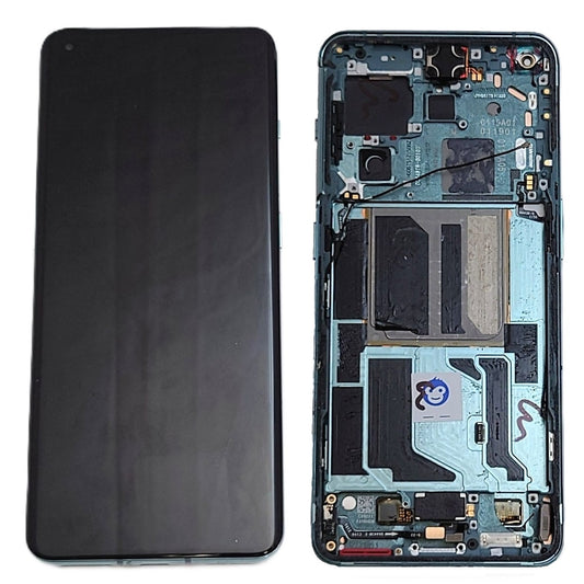 LCD SCREEN DISPLAY WITH FRAME ONEPLUS 10 PRO 5G GREEN (EMERALD FOREST) - GRADE AB