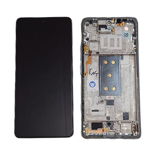 LCD SCREEN DISPLAY WITH FRAME XIAOMI 11T / 11T PRO SILVER - GRADE AB