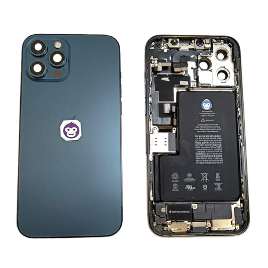 HOUSING CHASSIS APPLE IPHONE 12 PRO MAX 12PM PACIFIC BLUE WITH PARTS - GRADE AB