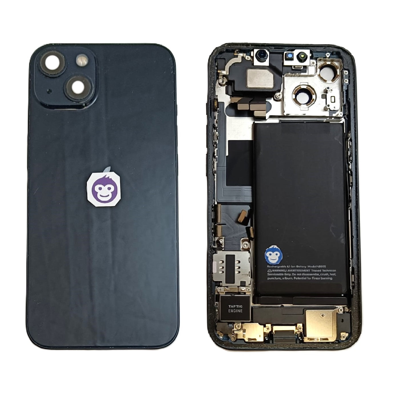 HOUSING CHASSIS APPLE IPHONE MIDNIGHT BLACK WITH PARTS 13 13G - USED