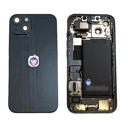 HOUSING CHASSIS APPLE IPHONE MIDNIGHT BLACK WITH PARTS 13 13G - USED