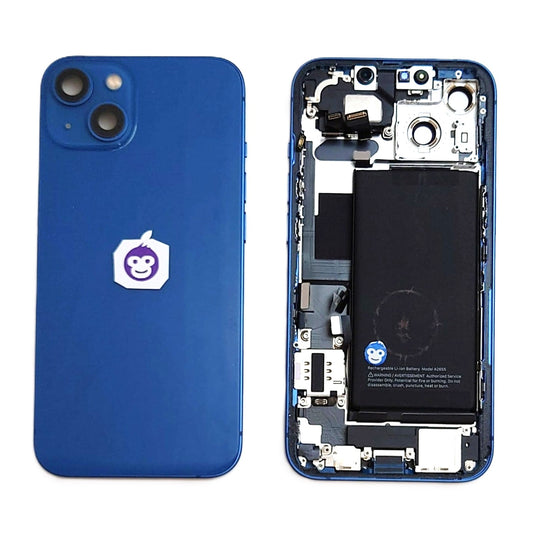 HOUSING CHASSIS APPLE IPHONE BLUE WITH PARTS 13 13G - USED