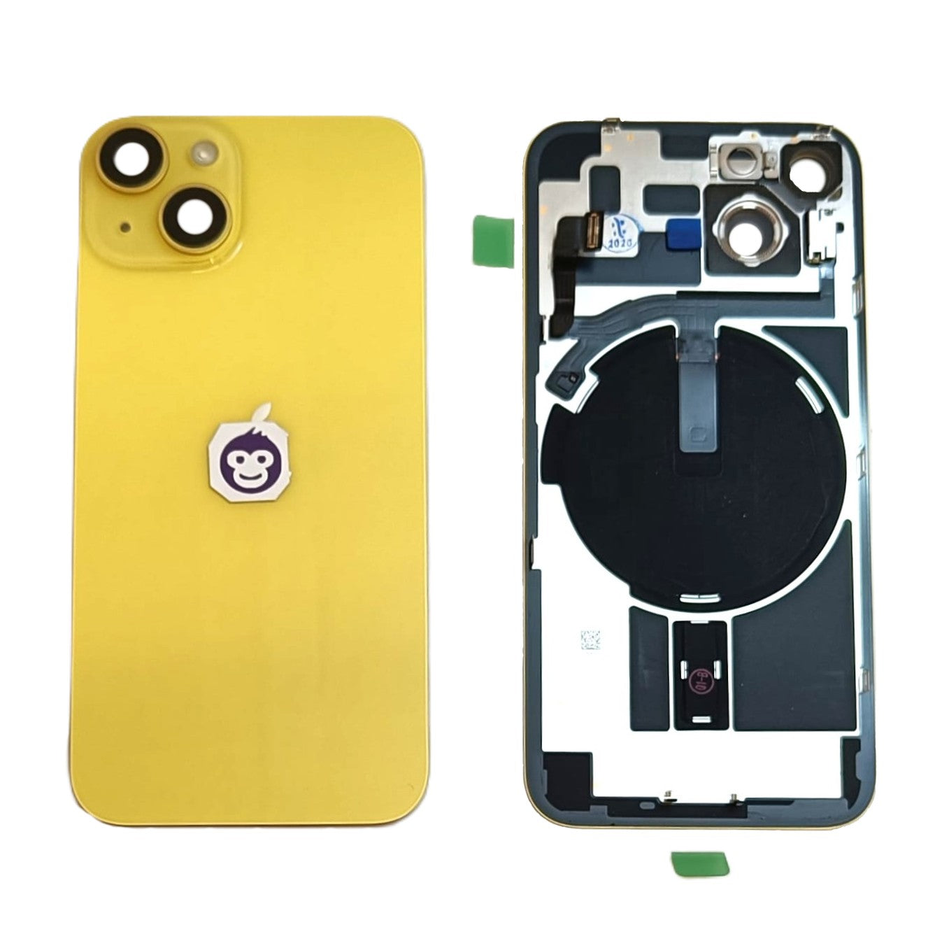 BACK BATTERY COVER GLASS IPHONE 14 14G YELLOW - GRADE AB