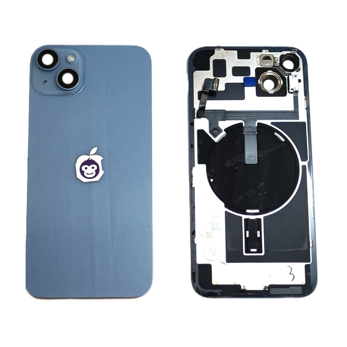BACK BATTERY COVER GLASS IPHONE 14 PLUS BLUE - GRADE AB