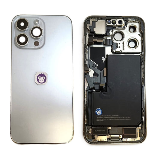 CHASSIS HOUSING FRAME IPHONE 14 PRO MAX WITH PARTS SILVER (WHITE) - GRADE AB