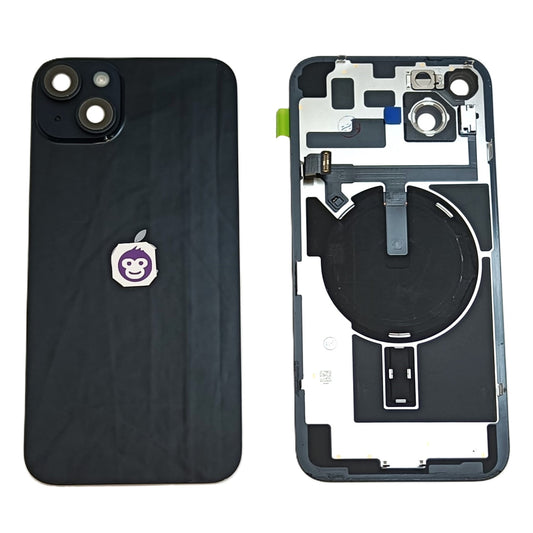 BACK BATTERY COVER GLASS IPHONE 14 PLUS BLACK - GRADE AB