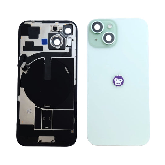BACK BATTERY COVER GLASS IPHONE 15 15G GREEN - GRADE AB