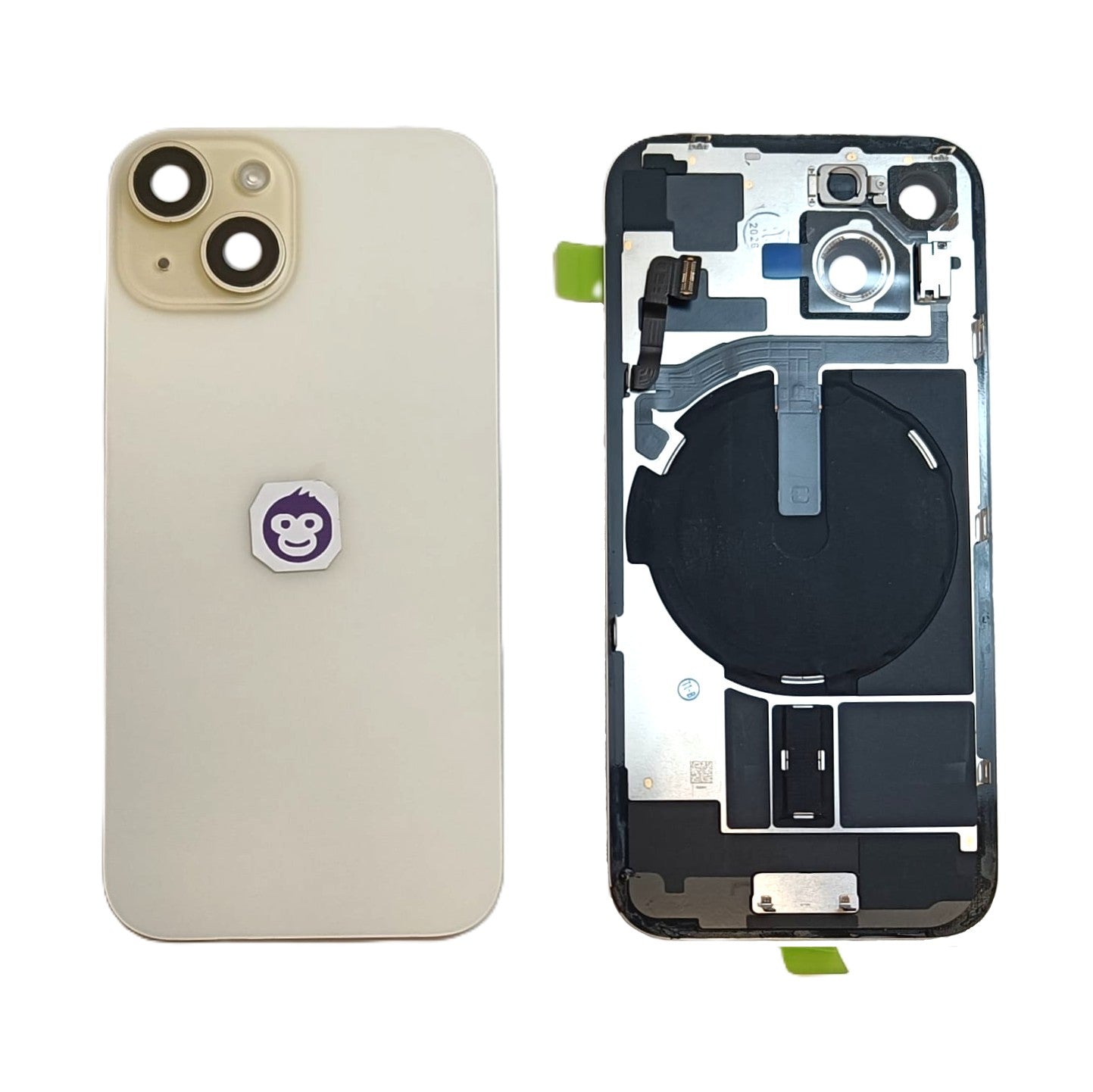 BACK BATTERY COVER GLASS IPHONE 15 15G YELLOW - GRADE AB