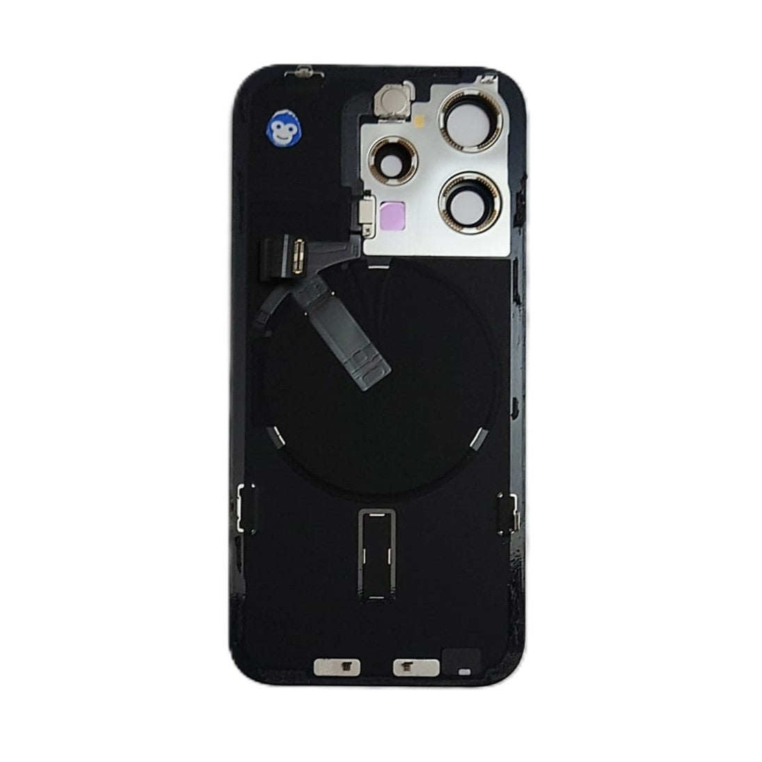 BACK BATTERY COVER GLASS IPHONE 15 PRO BLACK TITANIUM - GRADE AB