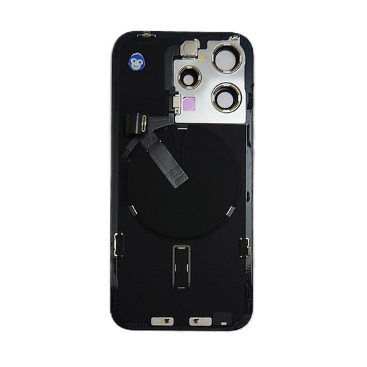 BACK BATTERY COVER GLASS IPHONE 15 PRO BLACK TITANIUM - GRADE AB