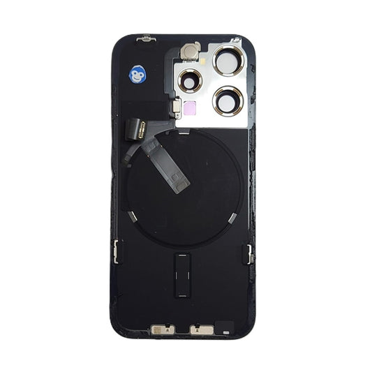 BACK BATTERY COVER GLASS IPHONE 15 PRO NATURAL TITANIUM (GREY) - GRADE AB