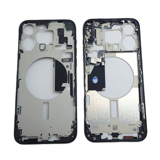 CHASSIS FRAME WITH POWERFLEX IPHONE 15 PRO MAX BLACK TITANIUM - GRADE AB