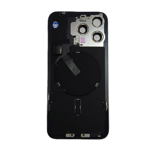 BACK BATTERY COVER GLASS IPHONE 15 PRO MAX NATURAL TITANIUM (GREY) - GRADE AB