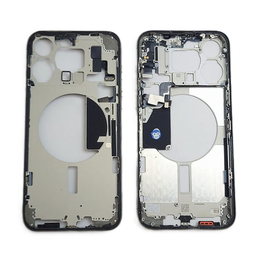 CHASSIS FRAME WITH POWERFLEX IPHONE 15 PRO MAX NATURAL TITANIUM (GREY) - GRADE AB