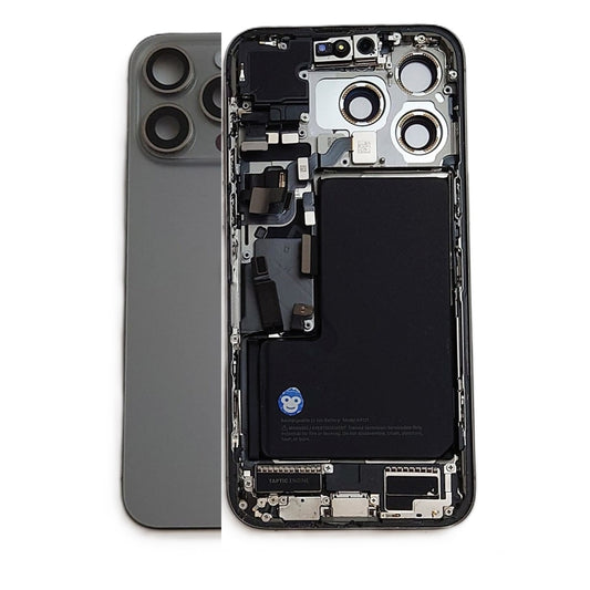 CHASSIS HOUSING FRAME IPHONE 15 PRO MAX WITH PARTS NATURAL TITANIUM - GRADE AB