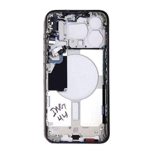 CHASSIS FRAME WITH POWERFLEX IPHONE 15 PRO MAX WHITE TITANIUM - GRADE AB