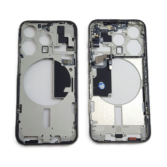 CHASSIS FRAME WITH POWERFLEX IPHONE 15 PRO WHITE TITANIUM - GRADE AB