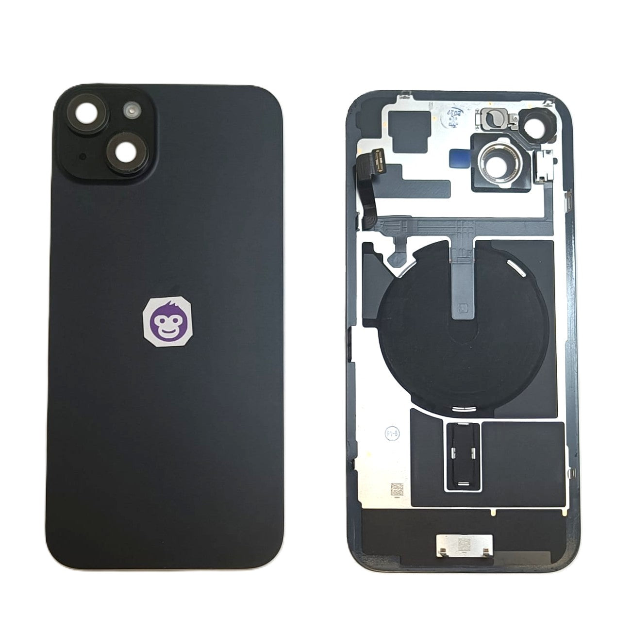 BACK BATTERY COVER GLASS IPHONE 15 PLUS BLACK - GRADE AB