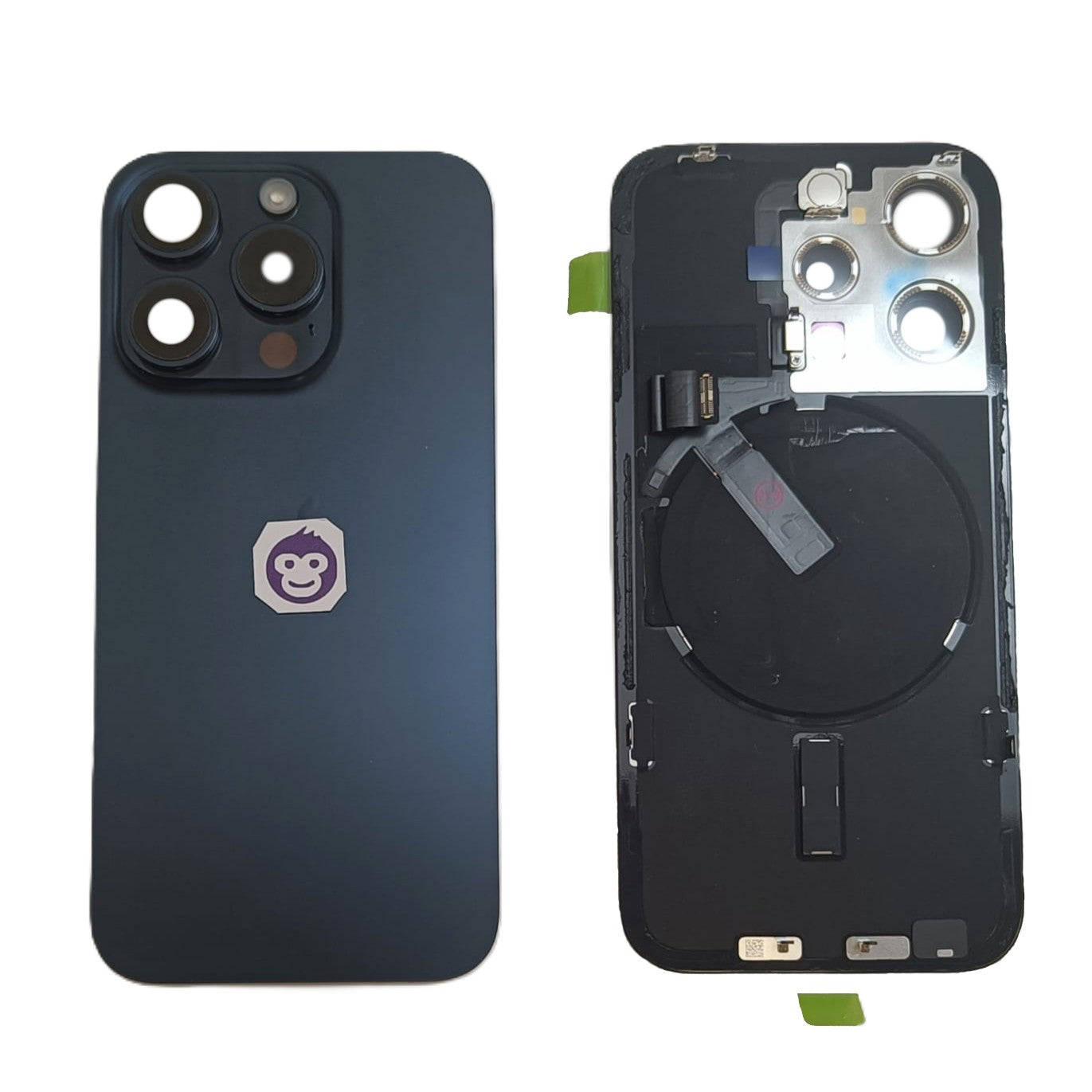 BACK BATTERY COVER GLASS IPHONE 15 PRO BLUE TITANIUM - GRADE AB