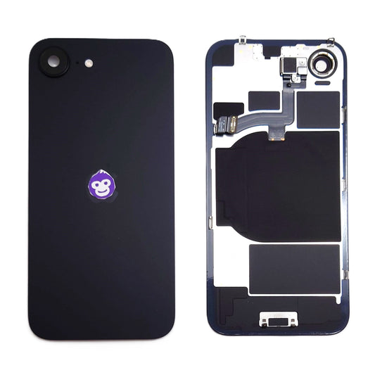 BACK BATTERY COVER GLASS IPHONE 16E BLACK - GRADE AB