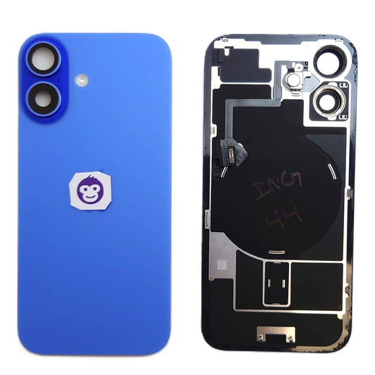 BACK BATTERY COVER GLASS IPHONE 16 16G BLUE - GRADE AB