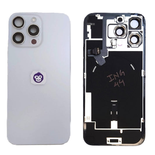 BACK BATTERY COVER GLASS IPHONE 16 PRO MAX 16PM WHITE - GRADE AB
