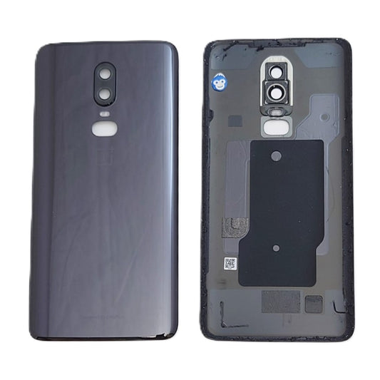 BACK BATTERY REAR COVER OnePlus 6 MIRROR BLACK - GRADE AB