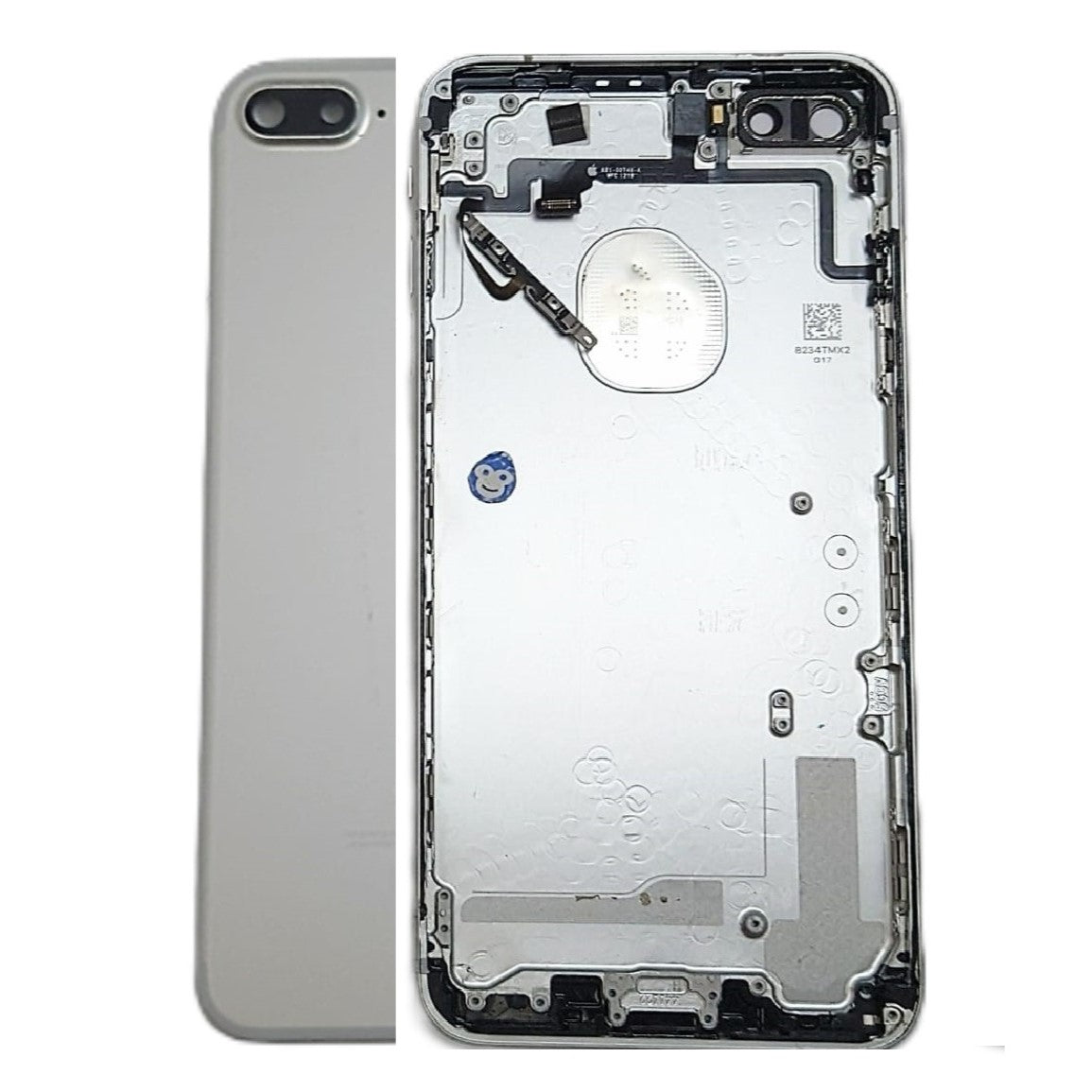 IPHONE 7P 7 PLUS WHITE (SILVER) CHASSIS HOUSING WITHOUT SMALL PARTS - GRD AB